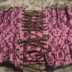 Royal purple rose corset